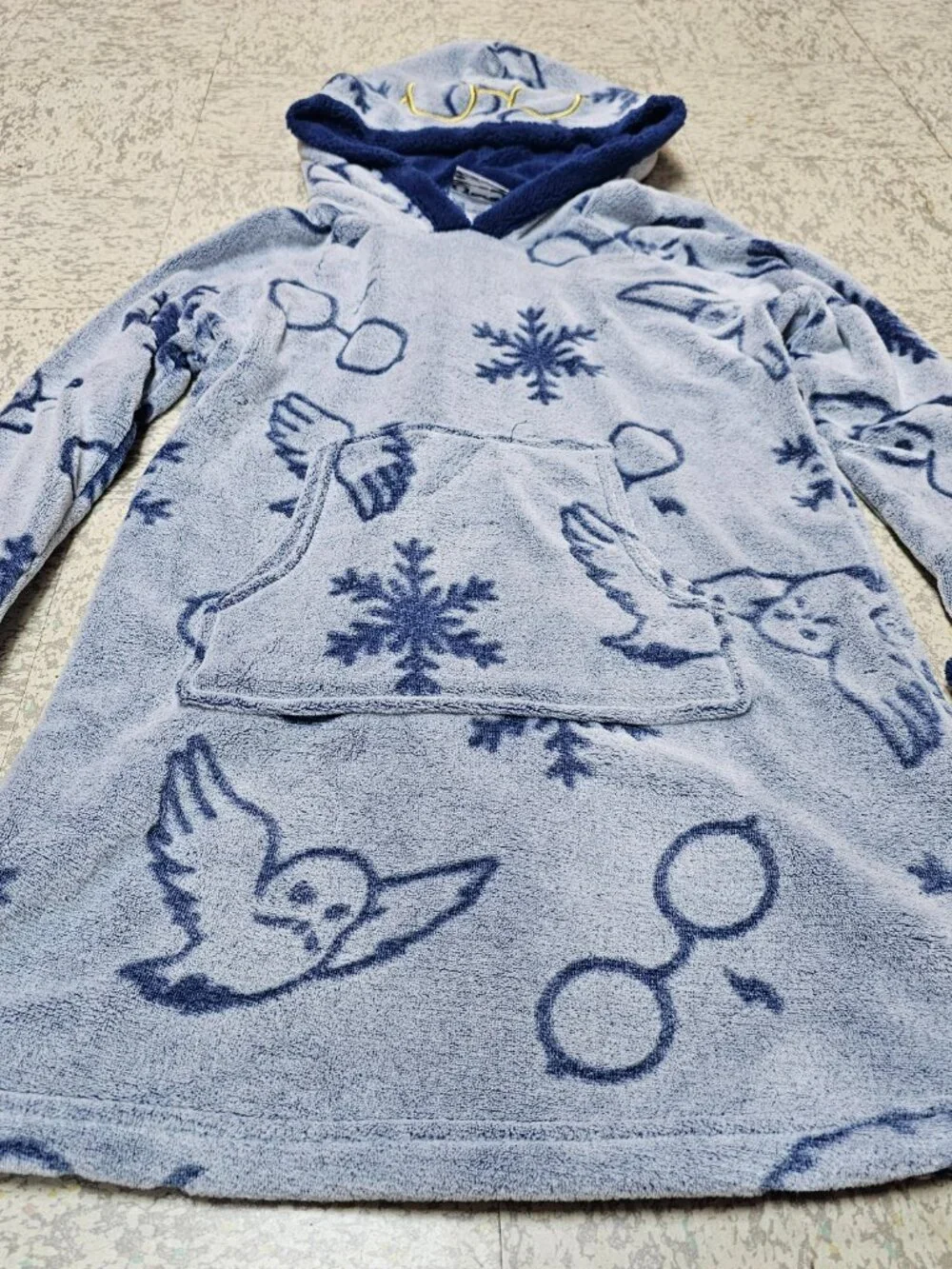 Wizarding World of Harry Potter Womens One Piece Pajama Plush Top Hoodie Size S